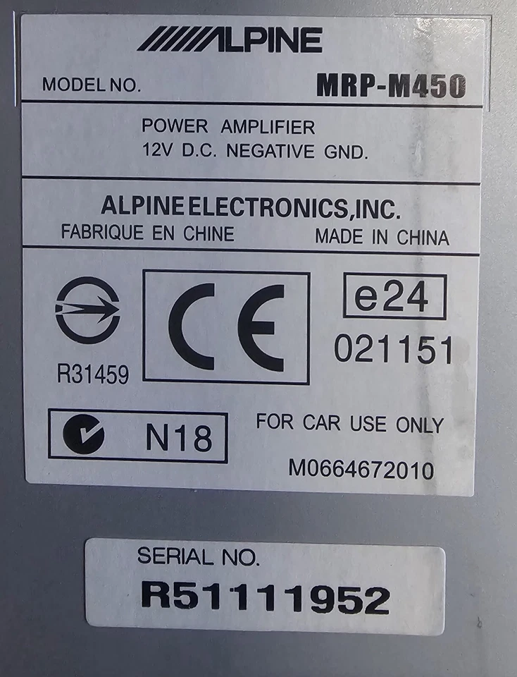 Alpine MRP-M450 mono digitale AMPLIFICATORE TUNING - Immagine 4 di 4