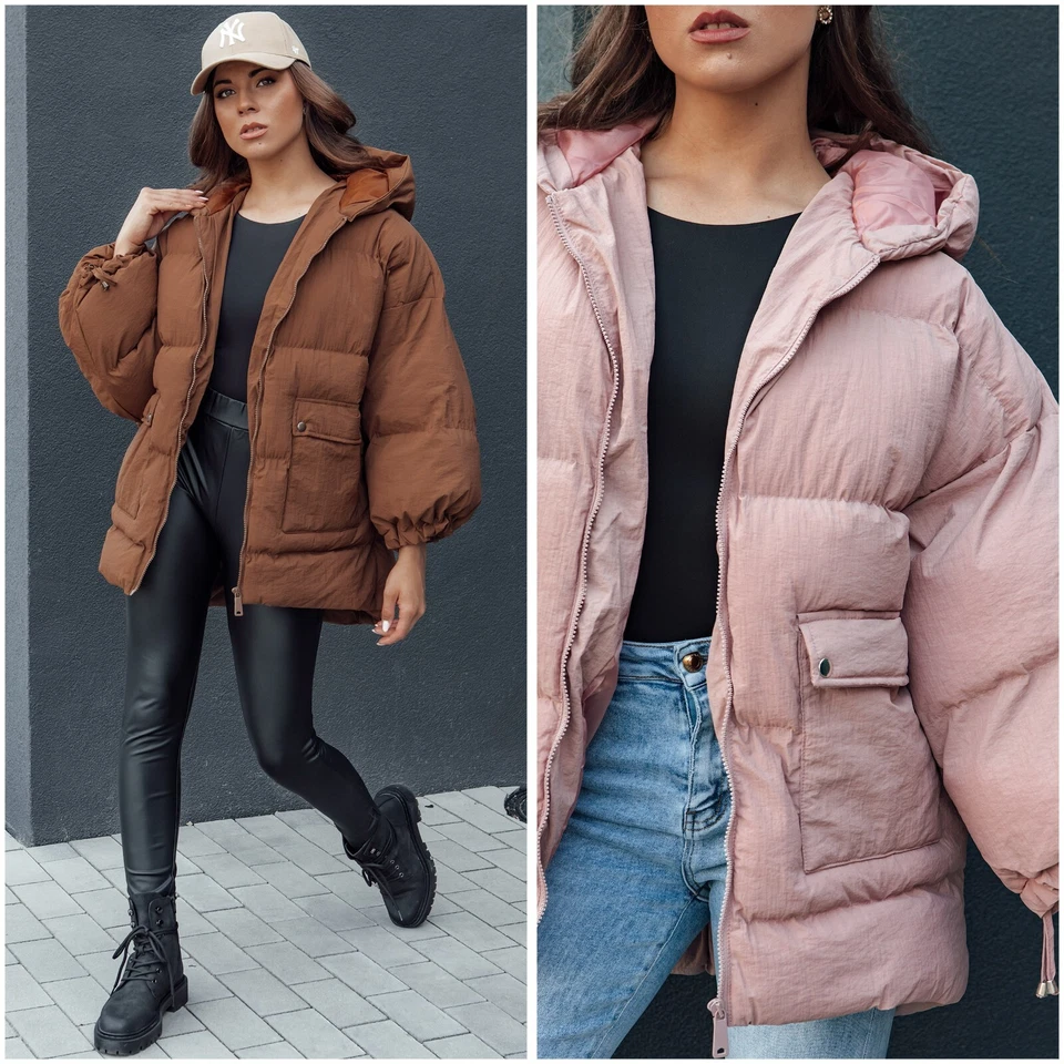 Damen Steppjacke Winterjacke Oversize Jacke mit Kapuze DSTREET Universal - Bild 1 von 1