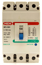 MEM MFL1003 / TLF1003 Panelboard MCCB 100A 100 AMP 3P 415V 25kA MEMSHIELD BILL
