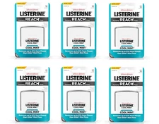 Listerine Cool Mint Interdental Floss, 55 Yards - Pack of 6