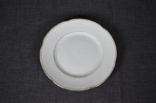 A202) Stupendo piatto da dolce bianco filo oro in porcellana Richard Ginori