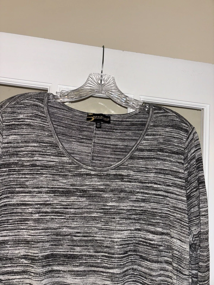 Suéter túnica Serena Williams assinatura declaração cinza manga 3/4 2XL - Imagem 3 de 4