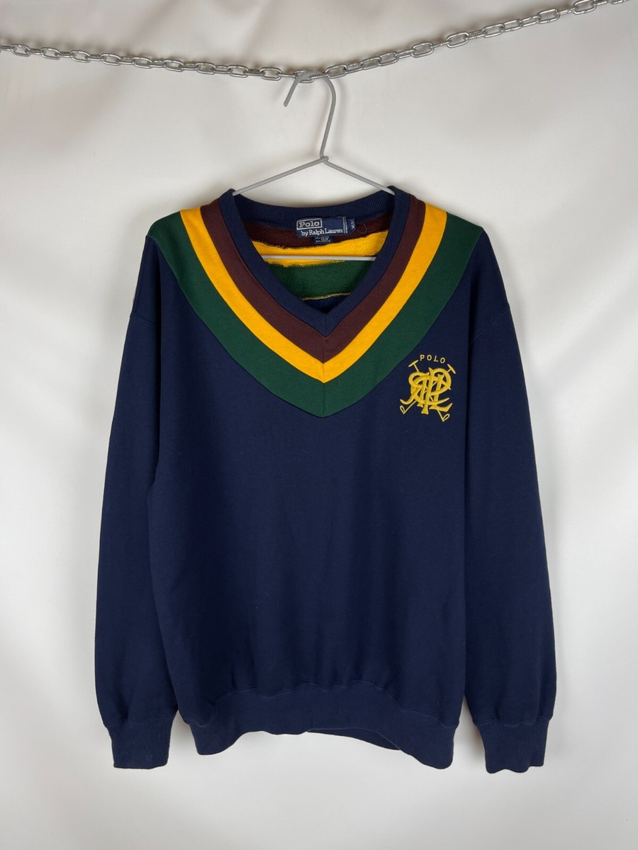 Polo Ralph Lauren vintage 90s v-neck sweater Hong Kong made