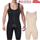Men's Shapewear Bodysuit Full Body Shaper Fajas Compression Post Surgical Suit