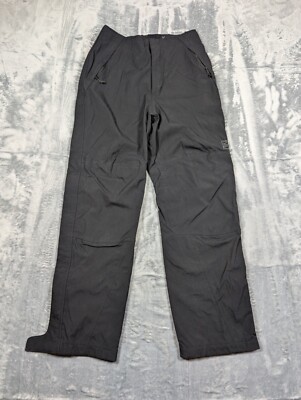 REI E1 Elements Pants Mens 30L Black Rain Full Side Zip Waterproof Hiking  Lined