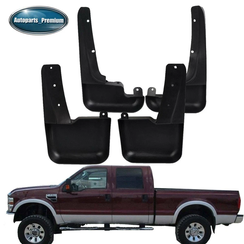 4x Protector contra salpicaduras para Ford F-250 F-350 F450 F-550 Super Duty 99-10 con llamarada de guardabarros Foto 2 de 4