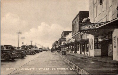 Postcard North Washington St De Ridder LA
