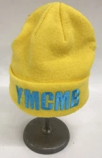 YMCMB 100% Authentic Beanie Skully Yellow Blue Embroidered Rare One Of One