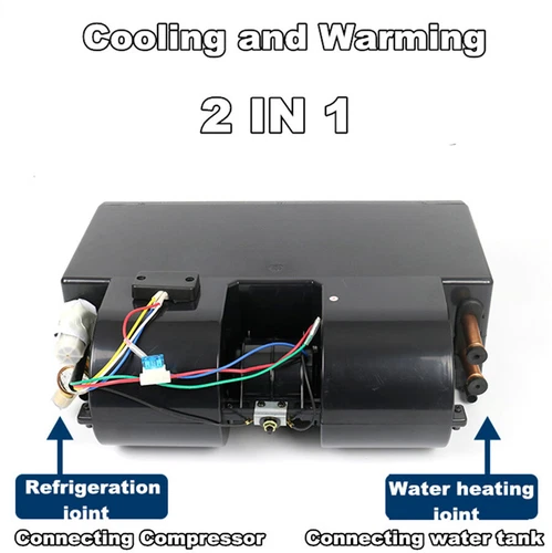 Universal Car Cool Heat Air Conditioner Under Dash A/C Evaporator 12V 3 Speed - Picture 11 of 15