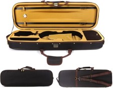 Canvas violin box 4/4 Full Size Wooden Oblong violin Case with durable Straps