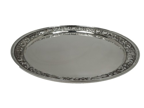 Large 84.6toz .950 Sterling Silver Platter/Tray K. Uyeda Japanese