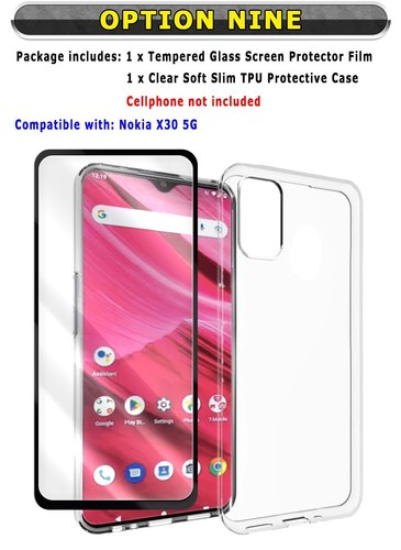 Option of Durable Tempered Glass Screen Protector Soft Cover Case f Nokia X30 5G - Picture 26 of 34