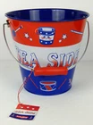 Vtg 2003 Schylling Childs Sea Side Metal Pail Patriotic Design