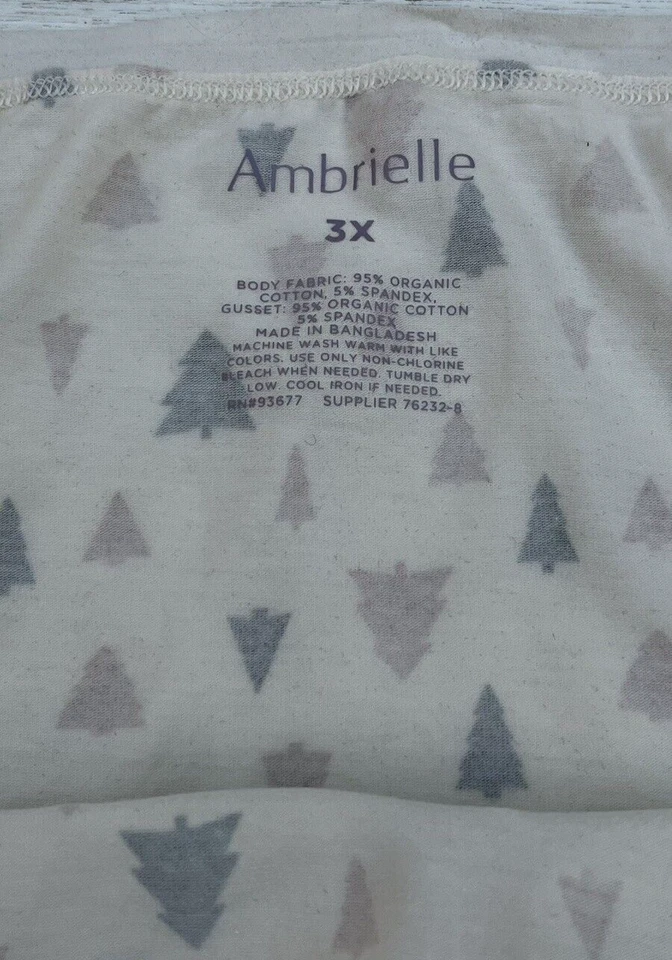 3x Bragas Ambrielle Algodón Orgánico Dorado Brillo Pino Nuevas con Etiquetas Foto 3 de 4