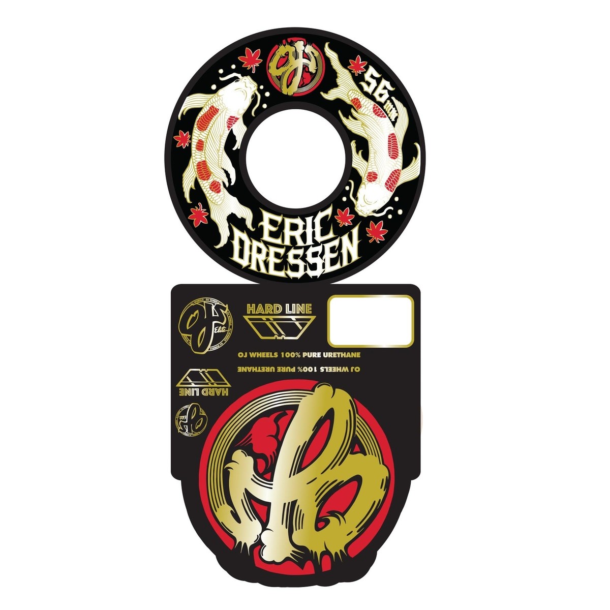 OJ Elite Eric Dressen ホイール 56mm 101A OJ ERIC DRESSEN KOI ELITE HARDLINE 56mm 101a SKATEBOARD