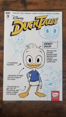 Disney DuckTales #3 1:10 Retailer Incentive Cover Dewey Duck Blueprint Free ship