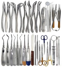 GERMAN 74 PC ORAL DENTAL SURGERY EXTRACTING ELEVATORS FORCEPS INSTRUMENT KIT SET