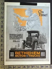 1920 BETHLEHEM MOTOR TRUCK FREIGHT SHERIDAN ARTIST ALLENTOWN DELIVERY AD 35344