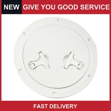 Universal 8 Inch Boat Inspection Deck Plate Hatch with Cover White Pack of 1