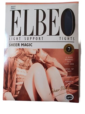Elbeo tights support 15 denier sheer magic light support size small colour Navy