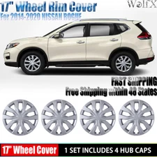 Set of 4 17''Wheel Rim Cover Hubcaps Trim Caps for 2014-2020 NISSAN ROGUE Silver
