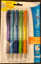5 Count Paper Mate Write Bros Grip Mechanical Pencils - #2 - 0.7 mm Lead