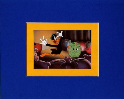 DAFFY FINDS HIS PIGGYBANK PROFESSIONALLY MATTED PRINT Looney Tunes 