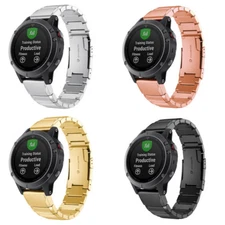 StrapsCo Stainless Steel Replacement Band for Garmin Fenix 5 & Forerunner 935