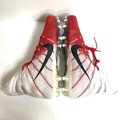 Nike Vapor Untouchable 3 Elite Flyknit Cleats White Red Size  display picture 1