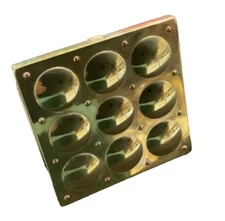 Majestic Vintage Powder Compact Brass Art Deco #54