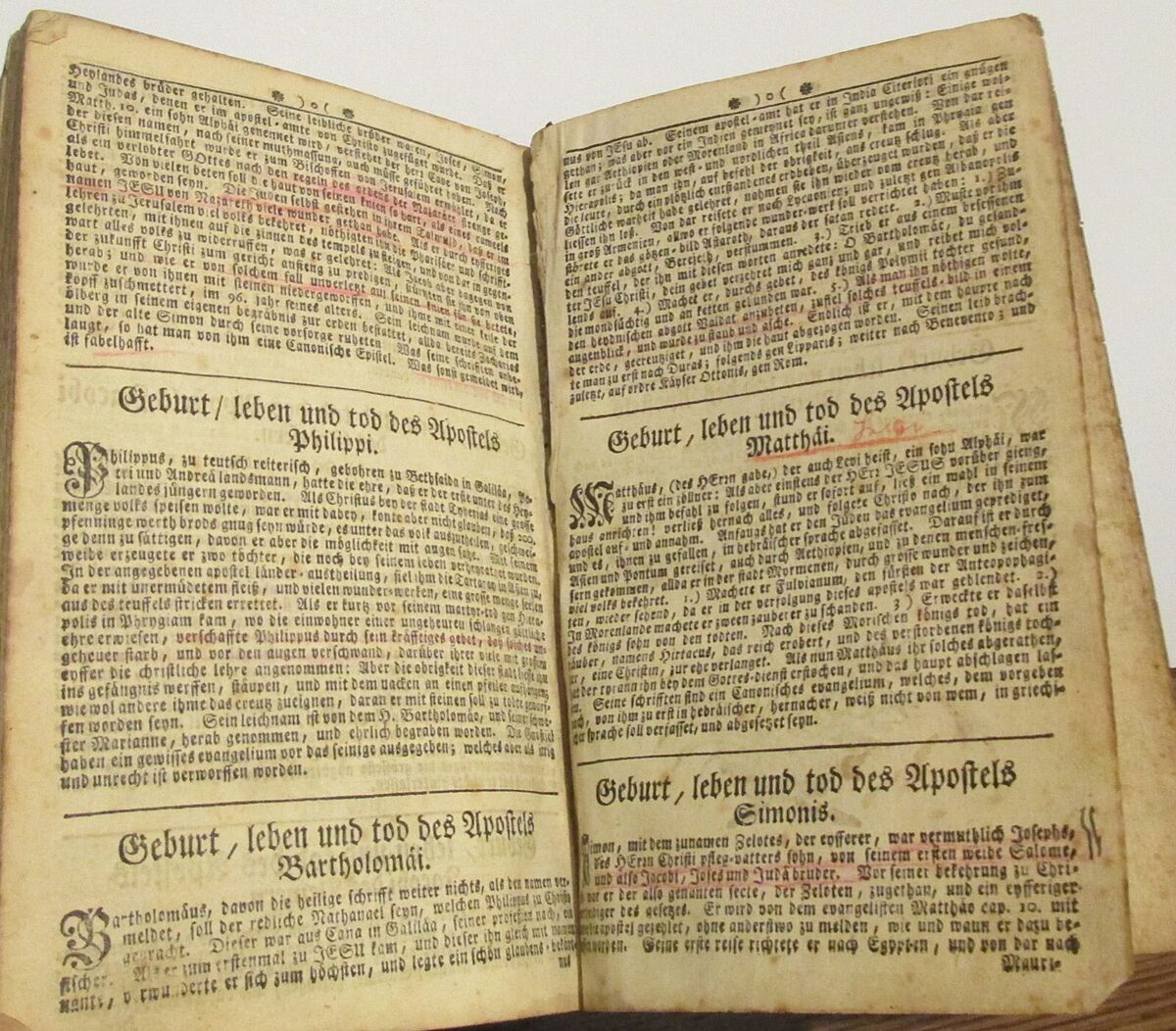 Thick Antique 1739 GERMAN BIBLE Martin Luther