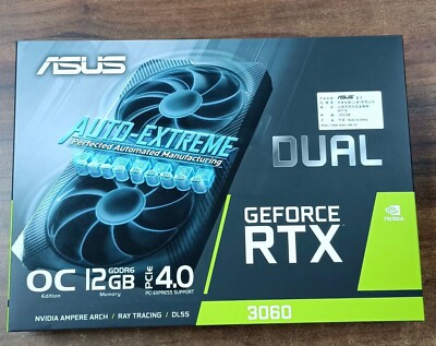 ASUS Dual NVIDIA GeForce RTX 3060 V2 OC Edition 12GB GDDR6 Gaming GPU