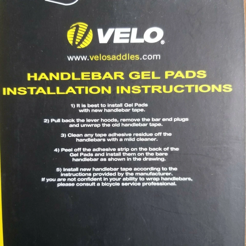 VELO 公路自行车车把带防震防震凝胶垫底垫 — 第 2/2 张图片