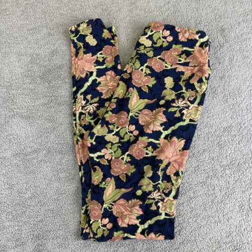 LuLaRoe OS Floral Abstract Leggings EUC Free Shipping - Picture 1 of 6