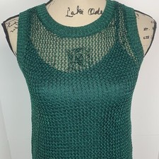 NWT Target Maxi Dress Mesh Knit Green Metallic Fairy Festival Lined Women XS
