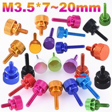 M3.5 7 20mm Knurled Thumb Screw Computer PC Case Aluminu DIY Hand Grip Knob Bolt