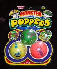 Monster Poppers Rubber Fidget Jumping Toys Set of 3 JA-RU Inc. NEW #
