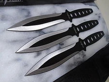 Perfect Point Triple Tornado Throwing Knife Dagger 3pc Set Dual Edge RC-136-3 
