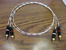 20 AWG RCA Audio Interconnect Cables 1.5 meter Silver Plated PTFE Wire New