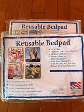 Reusable Bed Pads 2-Pack Extra Absorbent Washable Waterproof, 35 x 29