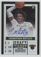 2017 Contenders Draft Picks College Ticket 92/99 Johnathan Motley #80 Auto 0he