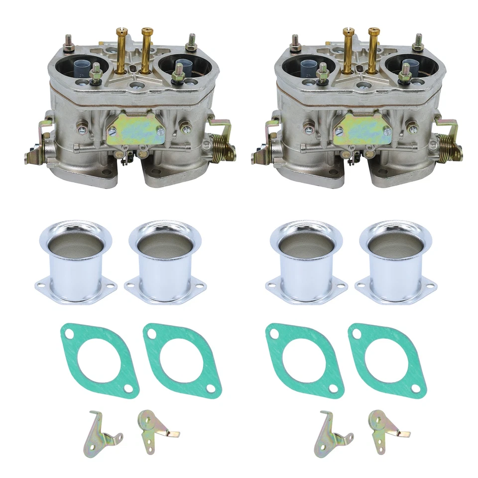 2* 2 BBL Carburetor w/4* Gaskets For VW Beetle Porsche 356 911 Weber 48IDF NEW - Image 2 of 4