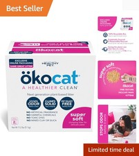 Super Soft Wood Clumping Cat Litter, Unscented,11.2 pounds - Natural Ingredie...