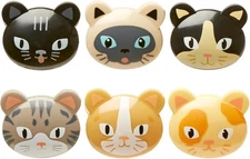 Cat Bag Clips 6 pack Novelty Gift Item Kikkerland 114036
