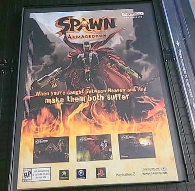 Spawn Armageddon Video Game Print Ad Framed 2003 8.5X11 