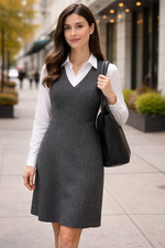 Jones New York Charcoal Sheath Dress Women Medium Career Office Workwear