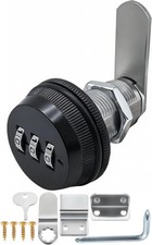 Combination Cabinet Cam Lock,Black 3-Digit Combi Password Code File Drawer Lo...