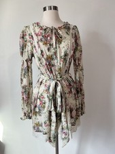 LoveShackFancy Fria Coquette Cottagecore Mini Dress In Shining Gemstone Small