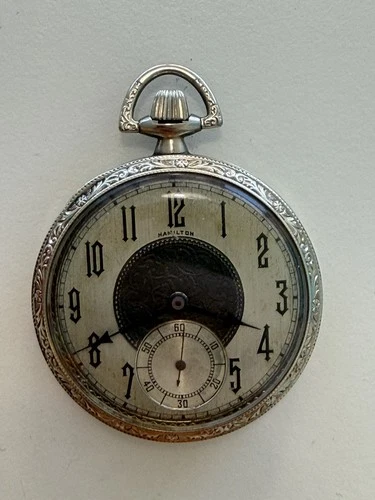 Antique Hamilton Pocket Watch Grade 910 17 Jewels 12s Open Face Case