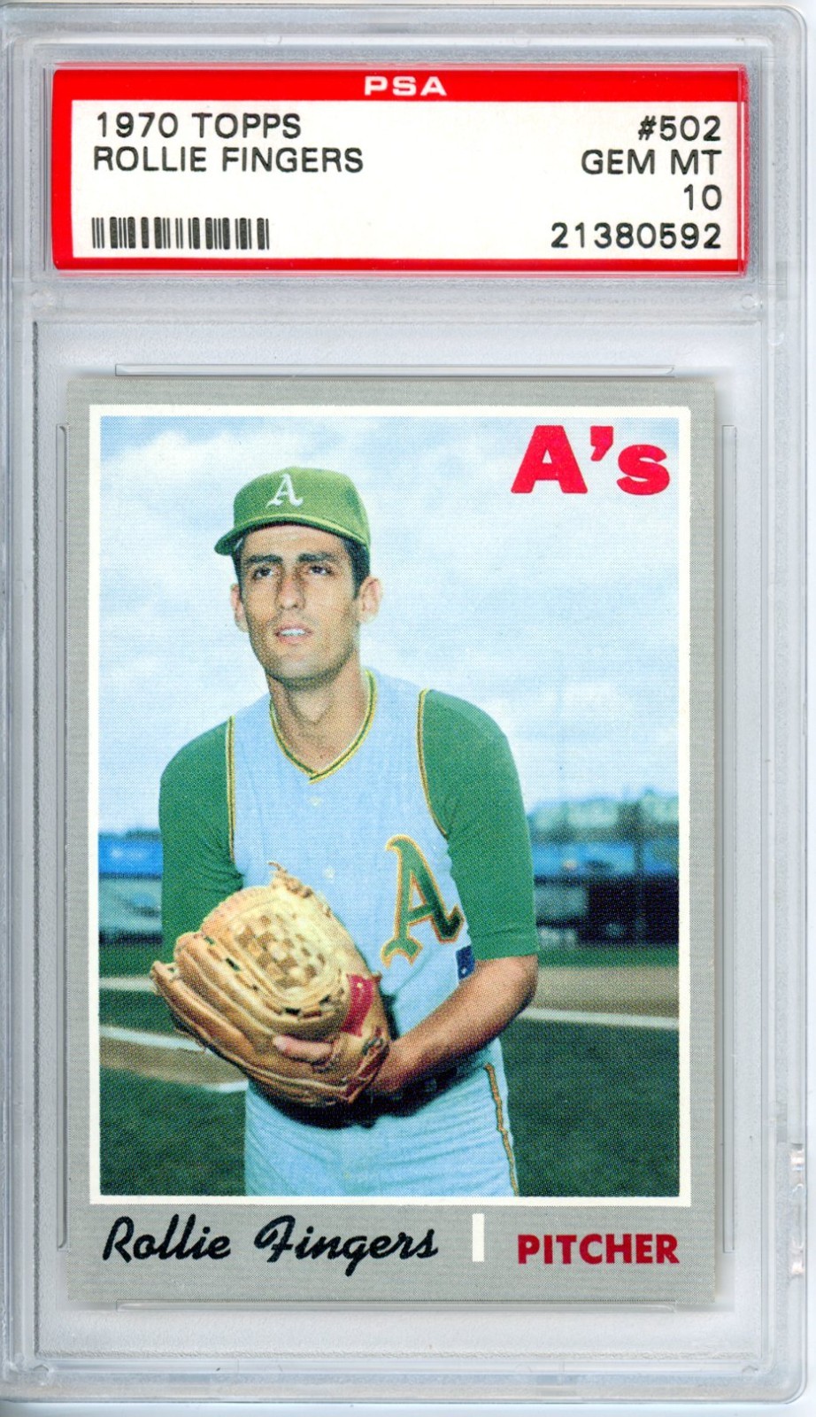 1970 Topps  Rollie	Fingers	502	PSA 10	A's	16514